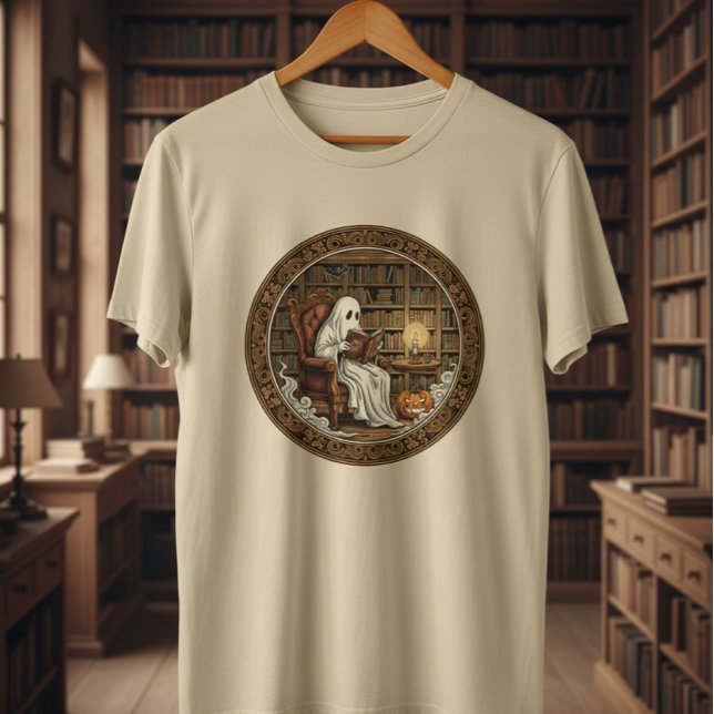 Camiseta Triblenda Fantasma En Una Biblioteca (Subido por el creador)
