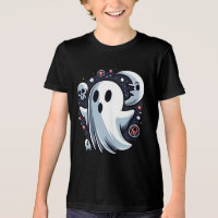 Fantasma Etéreo con Luna y Calaveras Halloween Esp