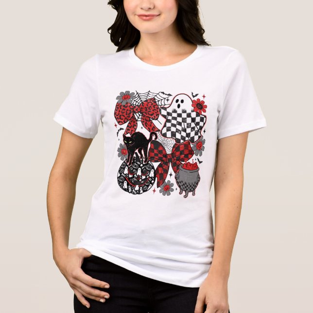 Camiseta Triblenda Fantasma gótica de Halloween (Anverso)