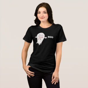 Camiseta Triblenda Fantasma lindo con boo de Bow