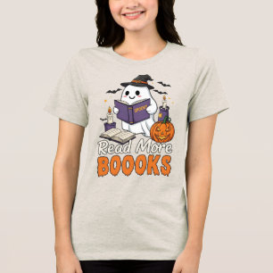 Camiseta Triblenda Fantasma lindo - Leer más libros - Halloween -