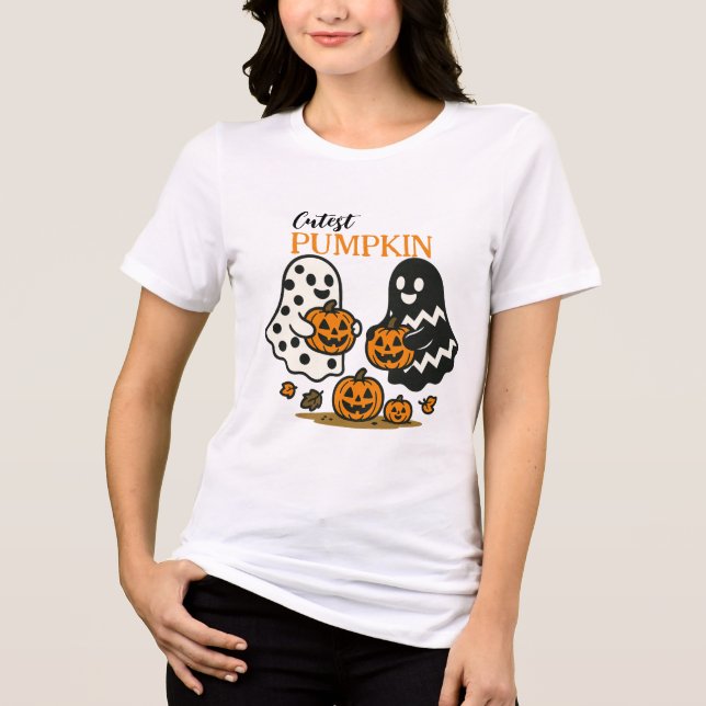 Camiseta Triblenda Fantasmas de calabaza cutáneas (Anverso)