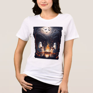 Camiseta Triblenda Fantasmas leyendo por la camiseta de Fogata Hallow