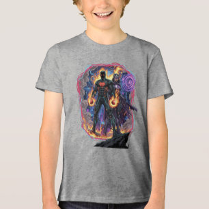 Camiseta Triblenda Fantástico Guerrer de Fantasía de Doble Poder para