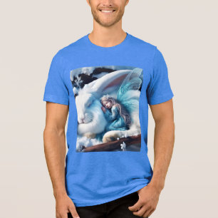 Camiseta Triblenda Fantasy Cute Sleeping Chica Bunny