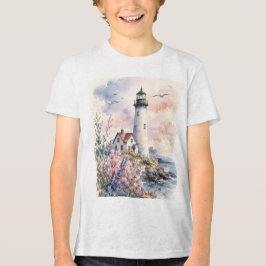 Camiseta Triblenda Faro pintado a la acuarela