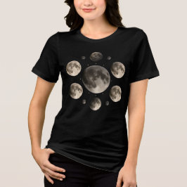 Camiseta Triblenda Fases Lunares Celestiales Mandala Arte de Astronom
