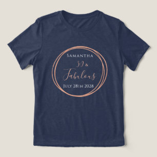 Camiseta Triblenda Favor de cumpleaños número 50 de oro rosa marina