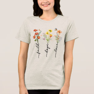 Camiseta Triblenda Fe Cristiana Personalizada Esperanza Amor