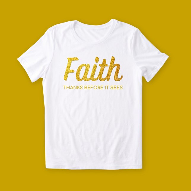 Camiseta Triblenda Fe de Oro - Cristiano Inspirador de Gratitud (Subido por el creador)