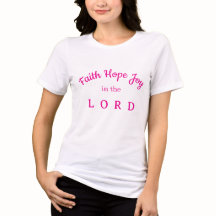 Fe, esperanza, alegría en el SEÑOR, letras rosadas