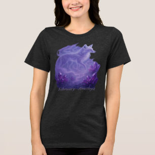 Camiseta Triblenda Febrero Amethyst - Mystical Fox & Crystal