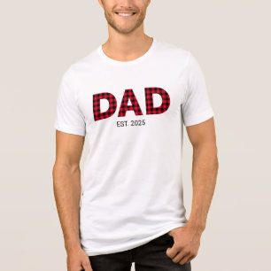 Camiseta Triblenda Fecha establecida del papá moderna a cuadros de Bú