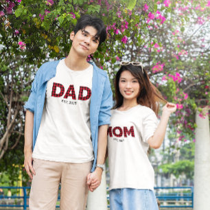 Camiseta Triblenda Fecha establecida del papá moderna a cuadros de Bú