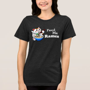 Camiseta Triblenda Feed Me Ramen- Gato lindo