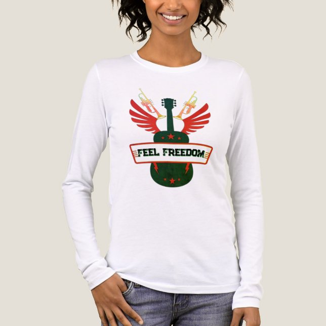 Camiseta Triblenda Feel Freedom Long Sleeve Tee | Freefit Tri Femenin (Anverso)