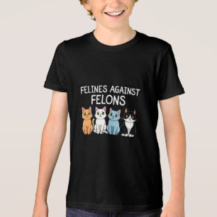 Camiseta Triblenda Felices contra los felinos Trump Harris