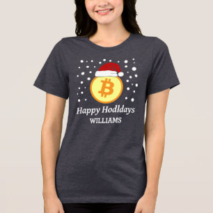 Camiseta Triblenda Felices fiestas - Bitcoin con código Qr Xmas 2026