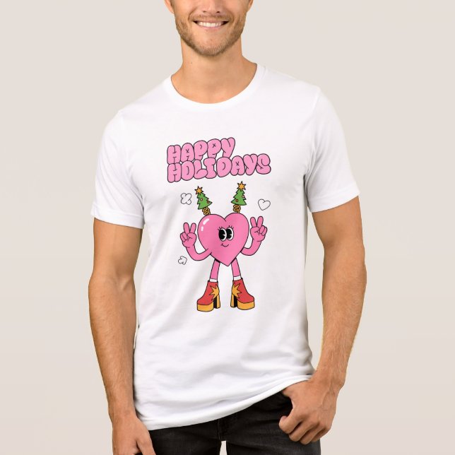 Camiseta Triblenda Felices fiestas - Groovy Heart of Season (Anverso)