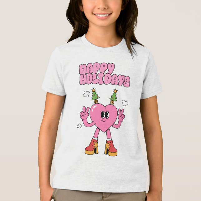 Camiseta Triblenda Felices fiestas - Groovy Heart of Season (Anverso)