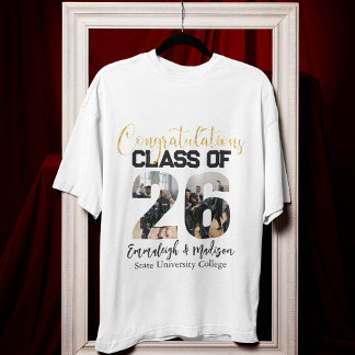 Camiseta Triblenda Felicitaciones Clase de 2026 Foto Mejor Amigos