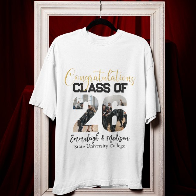 Camiseta Triblenda Felicitaciones Clase de 2026 Foto Mejor Amigos (Subido por el creador)