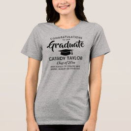 Camiseta Triblenda Felicitaciones Graduación Simple Moderna Graduació