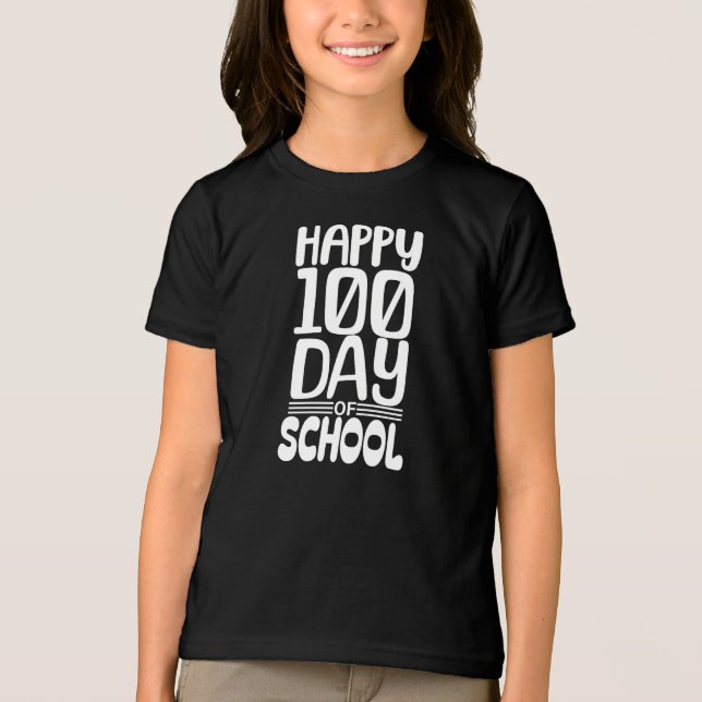 Camiseta Triblenda Feliz 100 días de celebración de clases divertidas (Anverso)