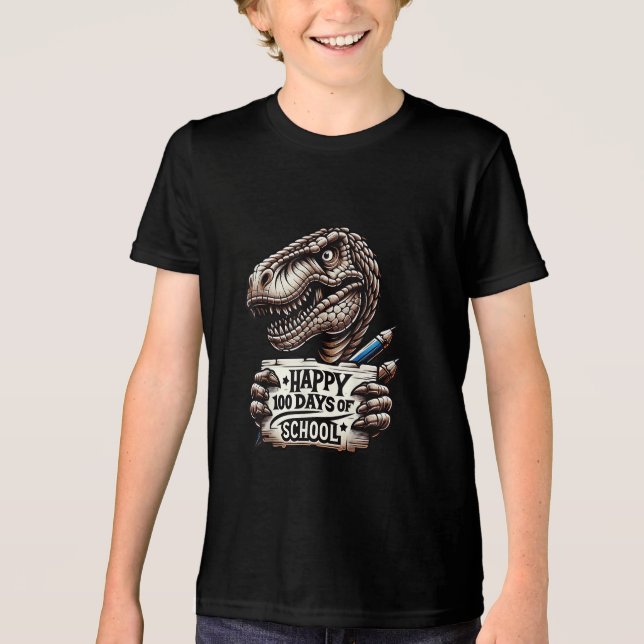 Camiseta Triblenda Feliz 100 Días De Enseñanza Miserable Gracioso (Anverso)