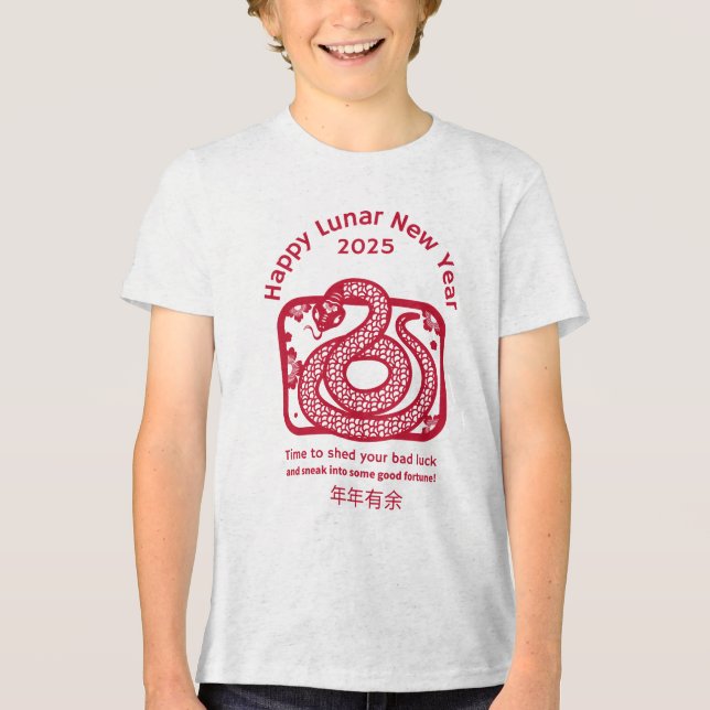 Camiseta Triblenda Feliz Año Nuevo Chino 2025 (Anverso)