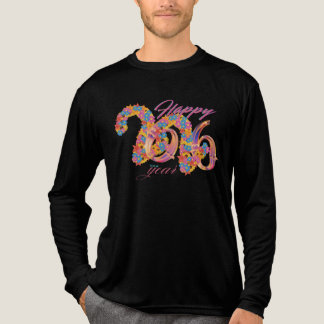Camiseta Triblenda Feliz Año Nuevo Floral 2026