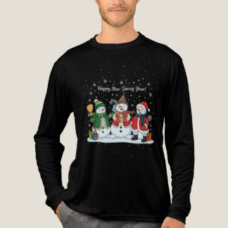 Camiseta Triblenda Feliz Año Nuevo Nevado 2026 Hombres y Mujeres de I