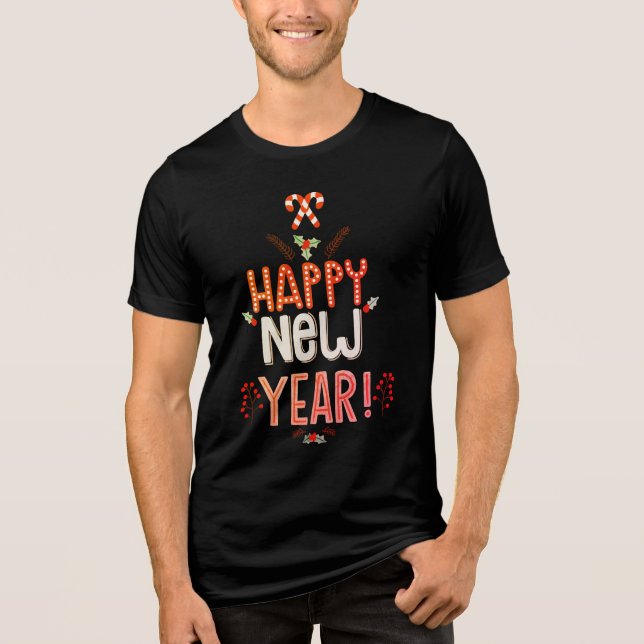 Camiseta Triblenda Feliz Año Nuevo | Vacaciones (Anverso)