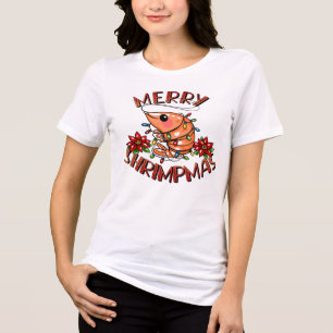 Camiseta Triblenda Feliz Camarón Navidad Chiste