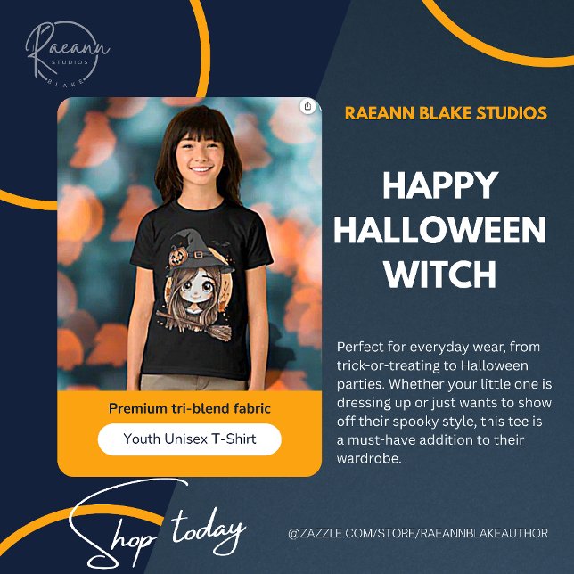 Camiseta Triblenda Feliz camiseta de halloween de la bruja Tri-Blend  (Subido por el creador)