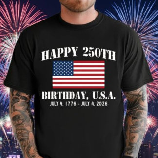 Camiseta Triblenda Feliz cumpleaños 250 a la camiseta de Estados Unid