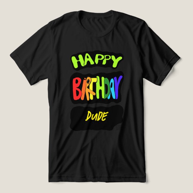 Camiseta Triblenda ¡Feliz cumpleaños, tío! Prop. personalizado de Fie (Diseño delantero )