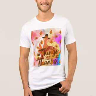 CAMISETA TRIBLENDA FELIZ DÍA DE ACCIÓN DE GRACIAS