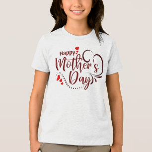 Camiseta Triblenda Feliz Día de la Madre Diseño de texto elegante-231