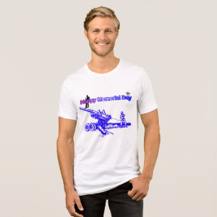 Camiseta Triblenda Feliz día de los caídos blanco