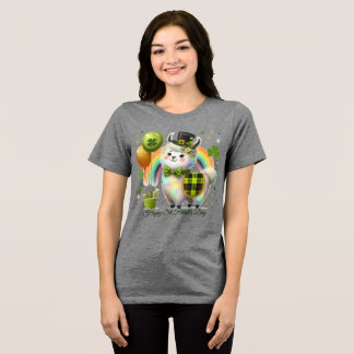 Camiseta Triblenda Feliz día de San Patricio para Mujeres