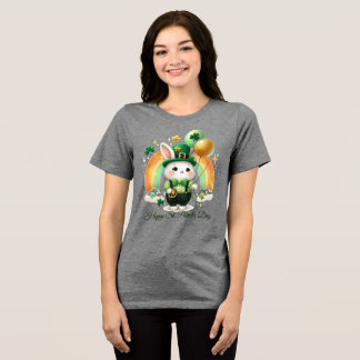 Camiseta Triblenda Feliz día de San Patricio para Mujeres