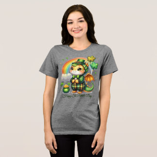 Camiseta Triblenda Feliz día de San Patricio para Mujeres