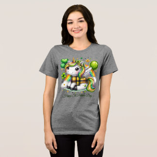 Camiseta Triblenda Feliz día de San Patricio para mujeres