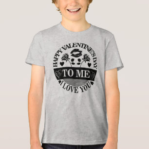 Camiseta Triblenda Feliz Día de San Valentín para mí te amo a ti-5877