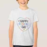 Feliz Día del Padre Word Cloud Heart Design