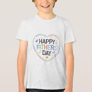 Camiseta Triblenda Feliz Día del Padre Word Cloud Heart Design