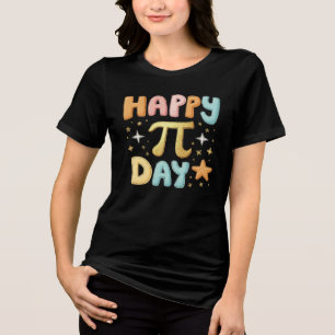 Camiseta Triblenda Feliz Día Pi Cute Diseño Pastel