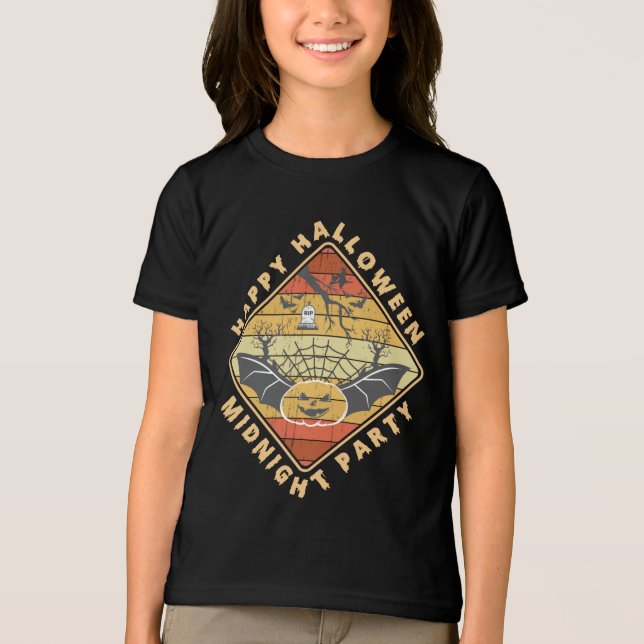 Camiseta Triblenda Feliz Fiesta de la medianoche de Halloween (Anverso)