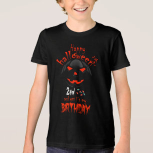 Camiseta Triblenda Feliz Halloween y sí es mi segundo cumpleaños